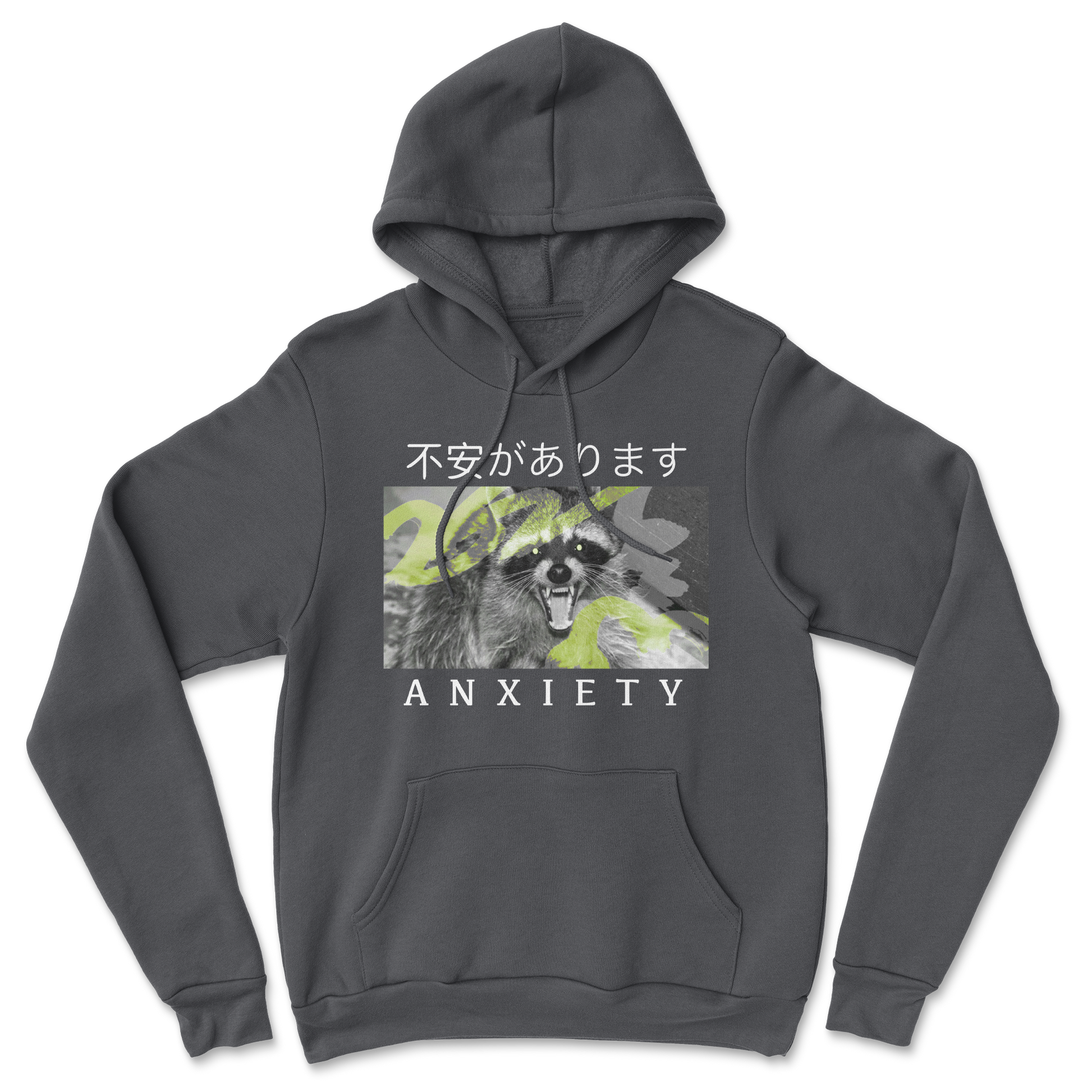 Heavy Blend Hoodie Anxiety in Black
