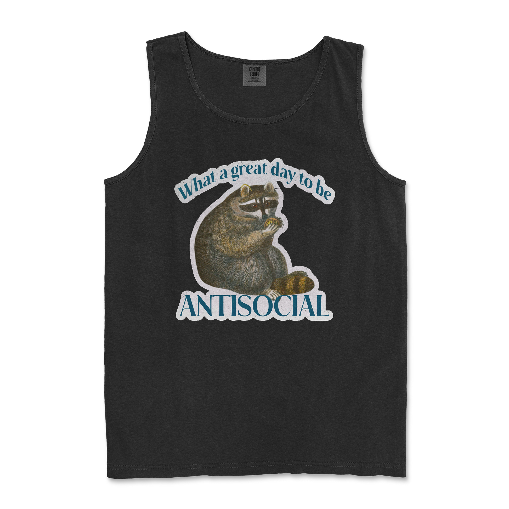 Comfort Colors Tank Top Antisocial in Black