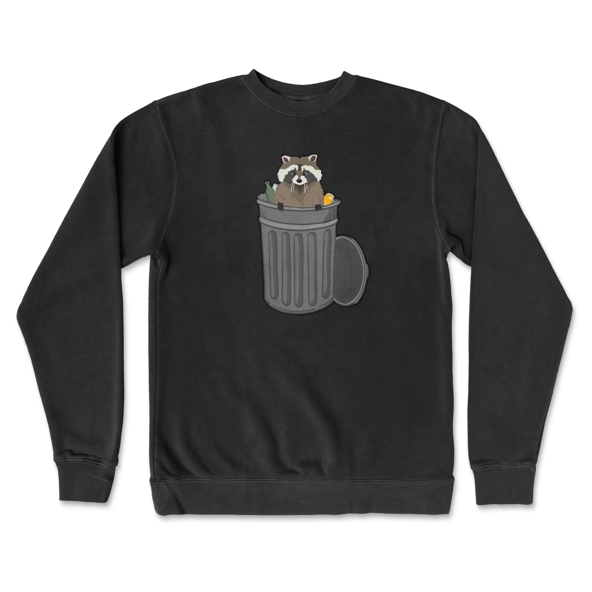 Independent Clothing Co. Crew Neck Trash Panda Enthusiast in Black