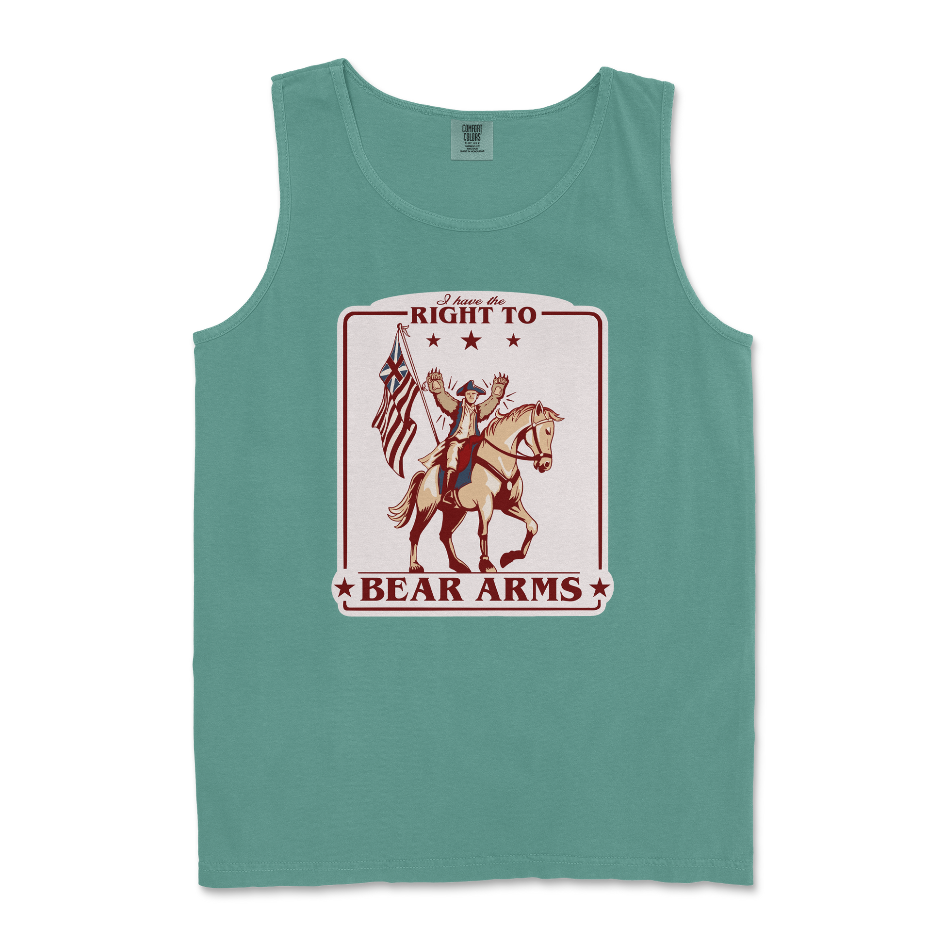 Comfort Colors Tank Top Right to Bear Arms in Light Green