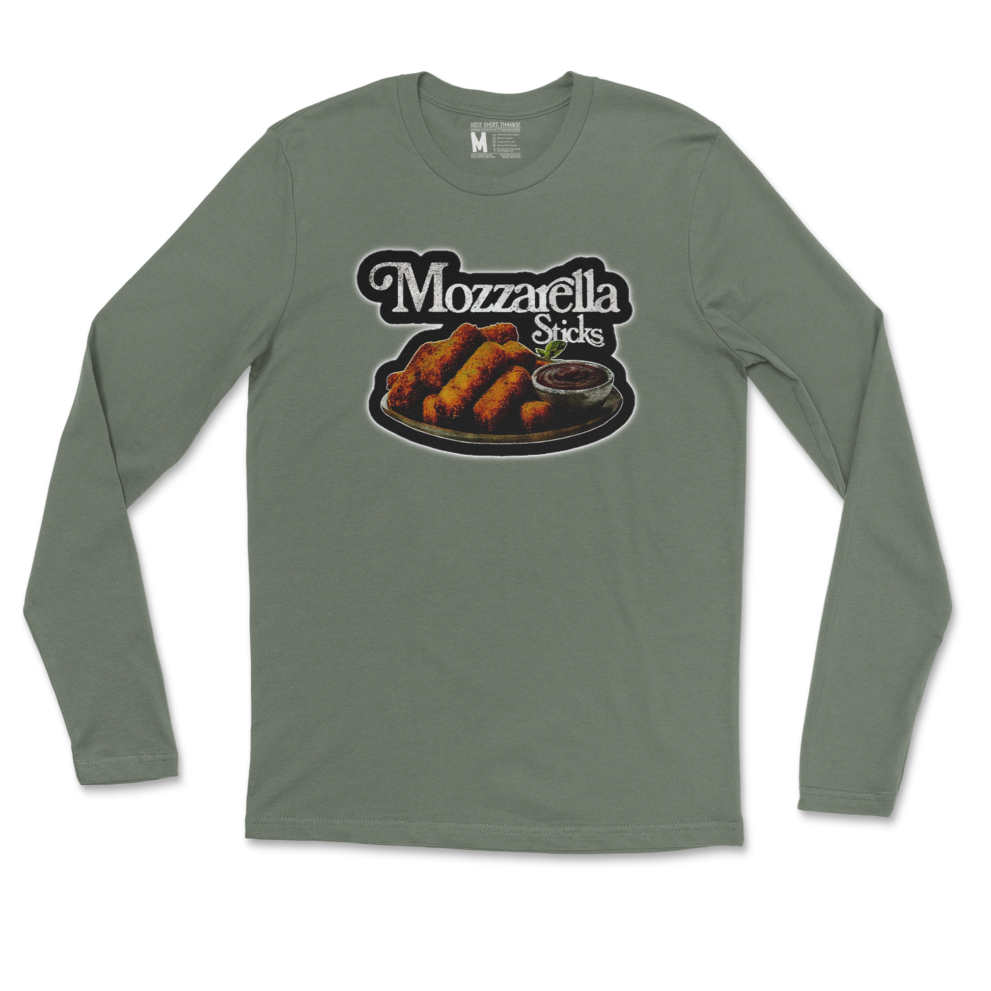 Gildan SoftStyle Long Sleeve in Military Green