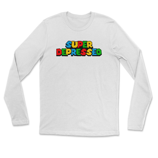 Heavy Blend Long Sleeve Super Depressed in White