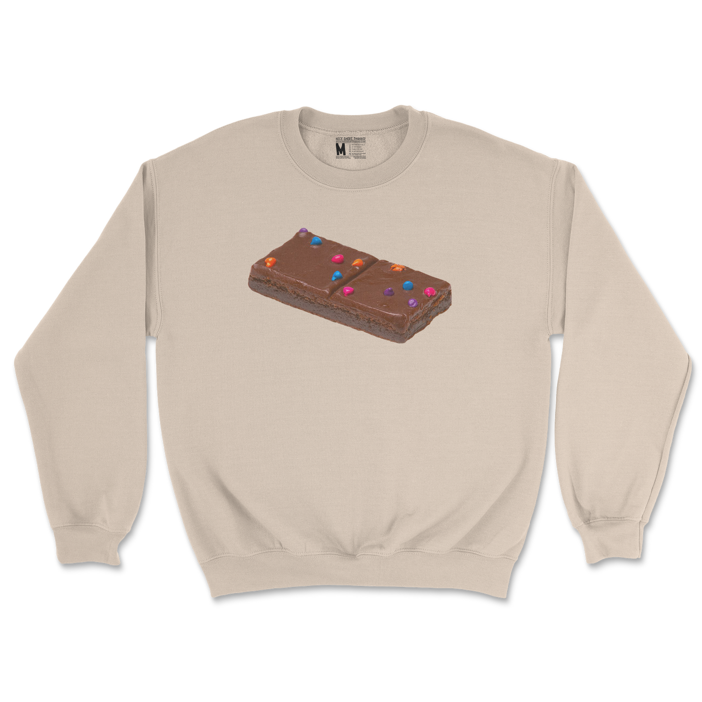 Gildan SoftStyle Crew Neck Mmmmm Yummmm in Sand