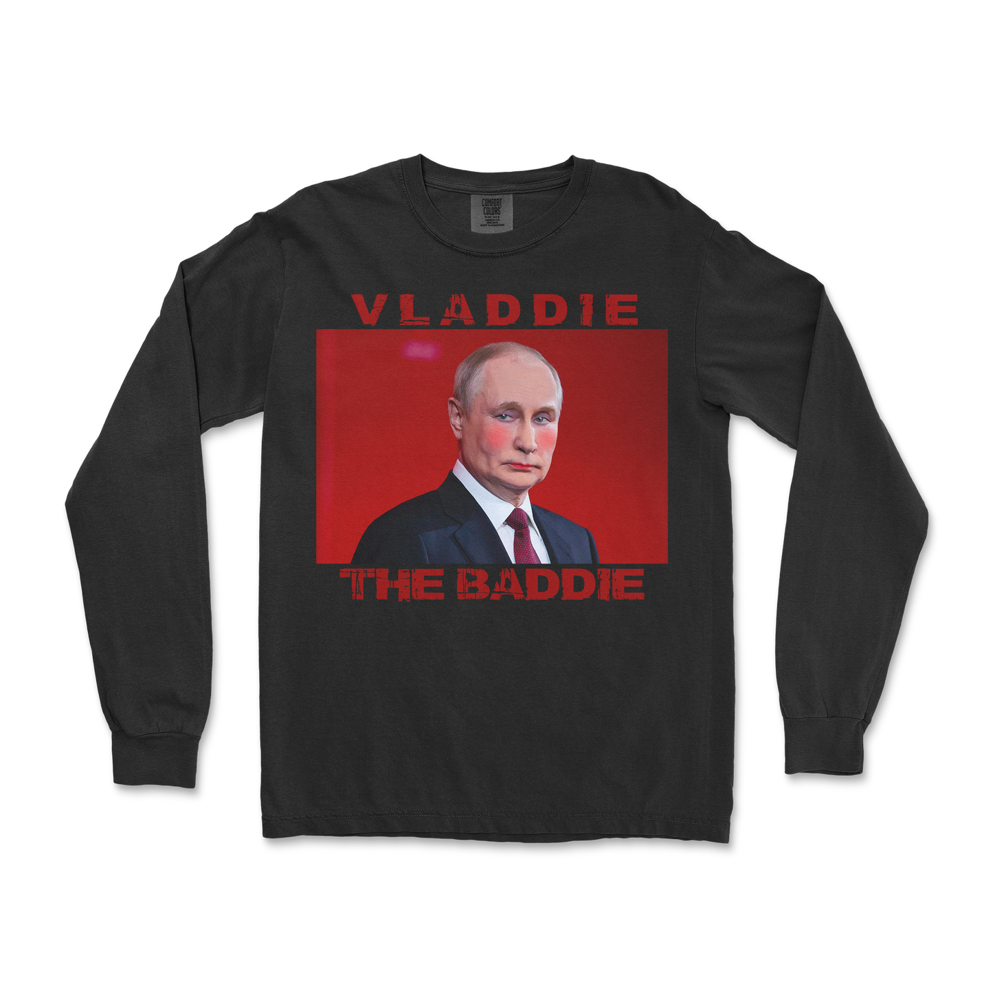 Comfort Colors Long Sleeve Vladdie The Baddie in Black