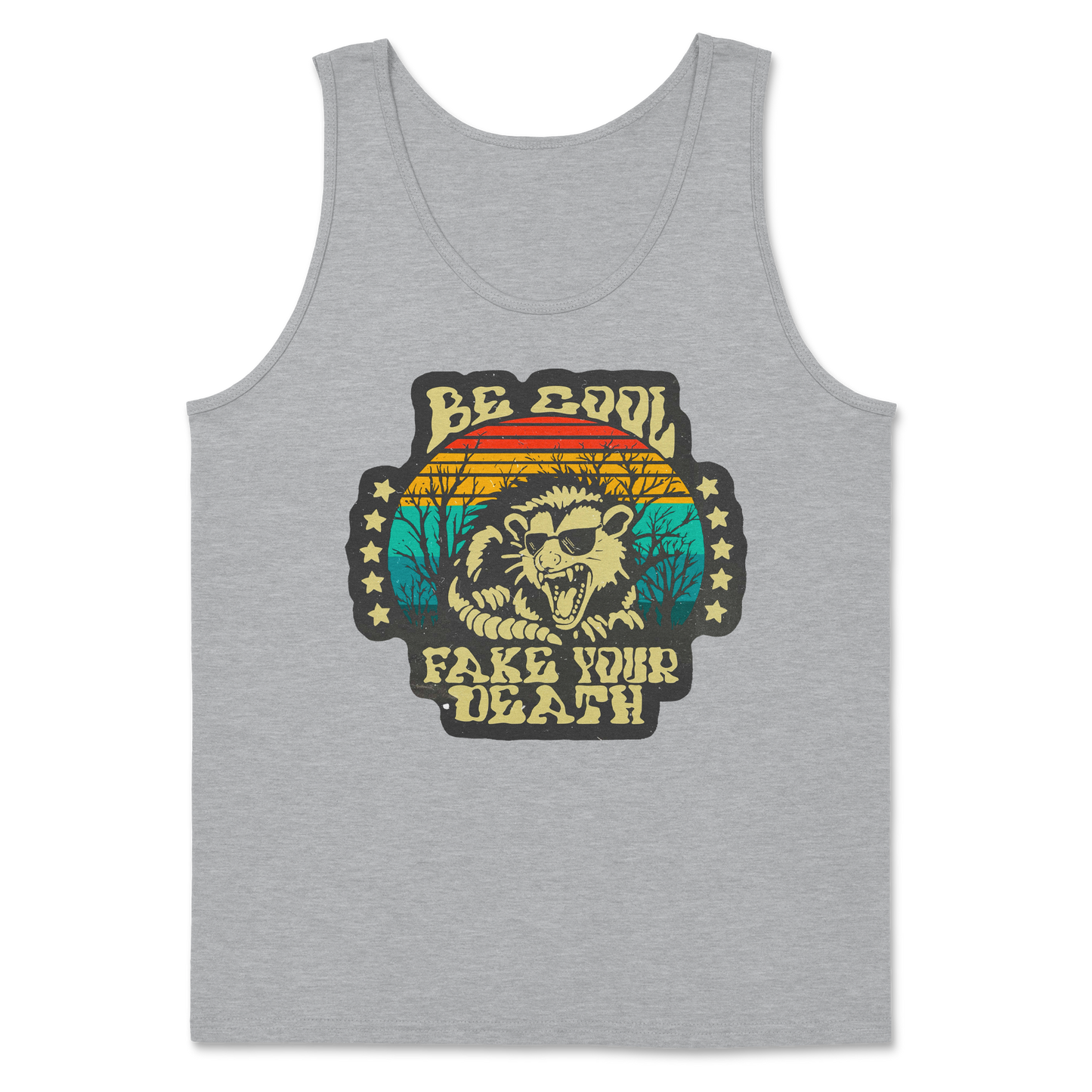 Heavy Blend Tank Top Fake Your Death in Sports Grey