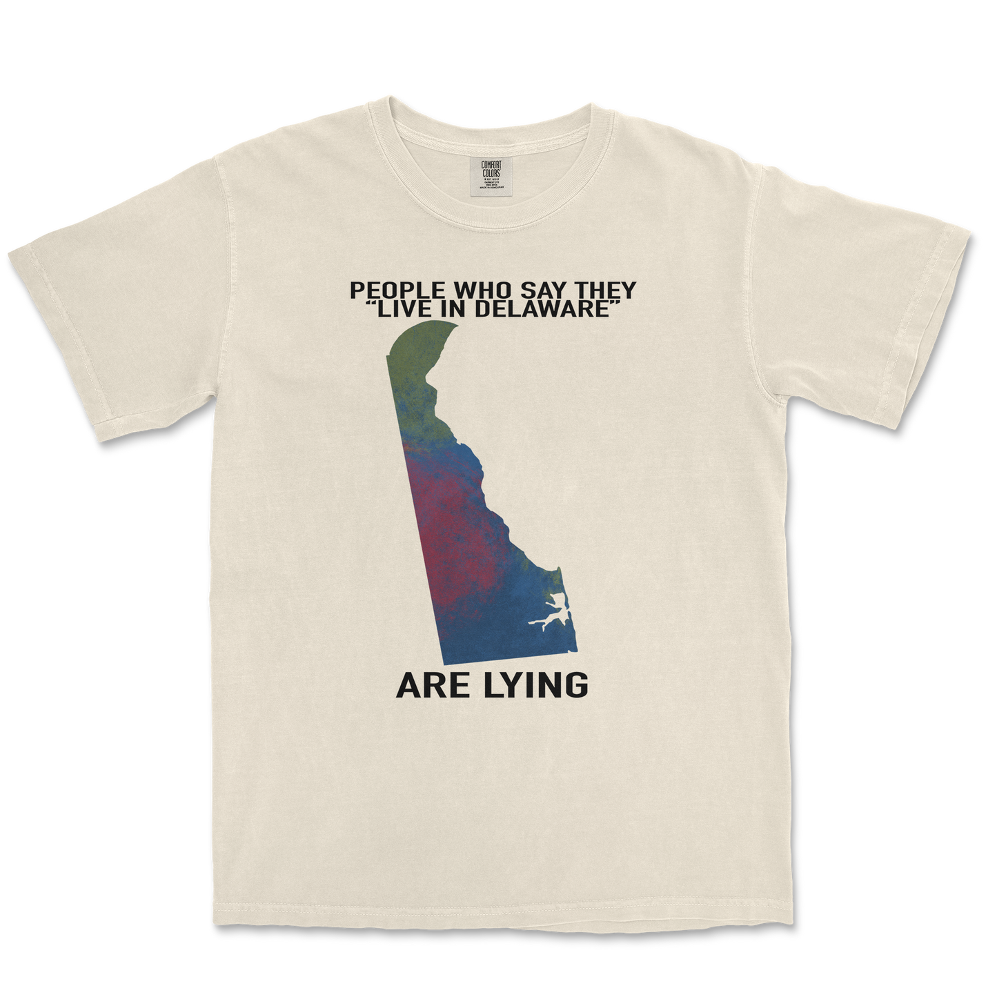 Comfort Colors T-Shirt Delaware Doesnt Exist in Ivory