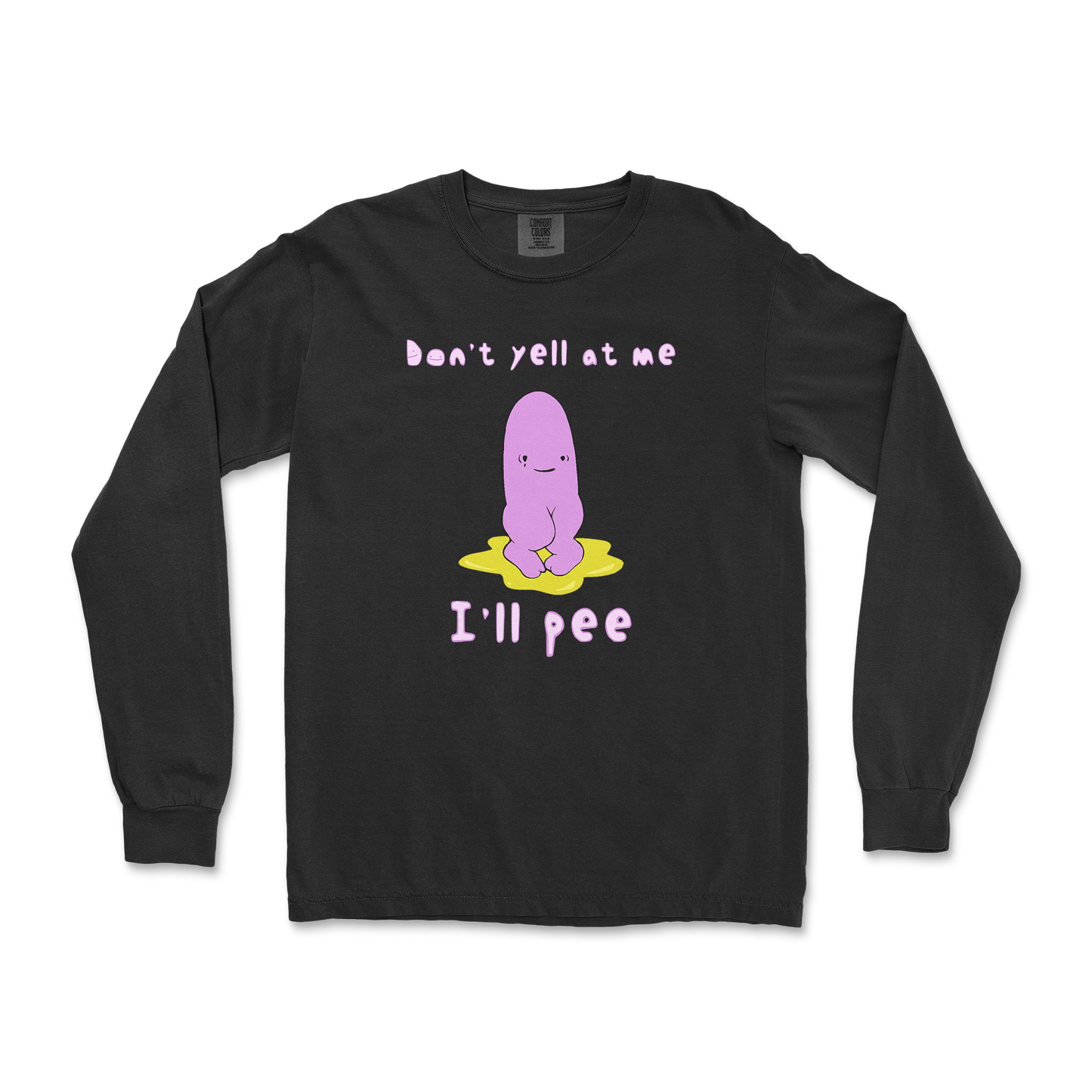 Comfort Colors Long Sleeve Dont Yell 2 in Black