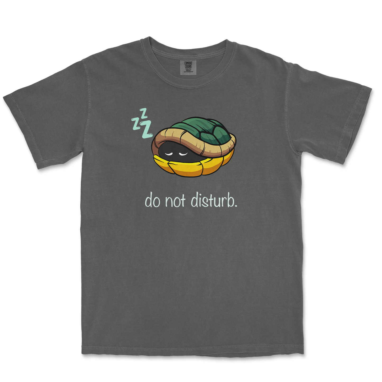Comfort Colors T-Shirt Sleepin Turtle in Pepper