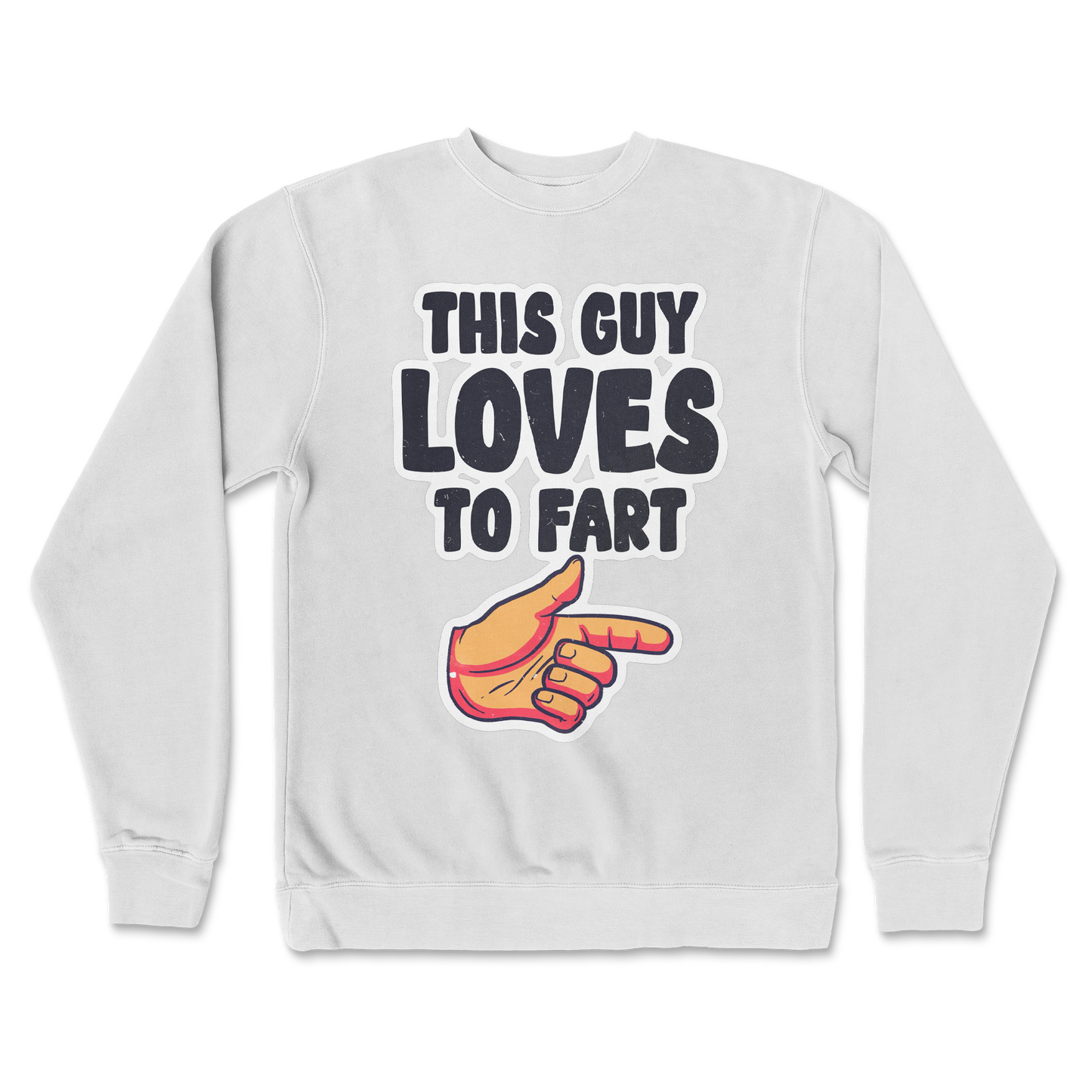 Independent Clothing Co. Crew Neck Who Farted  in white