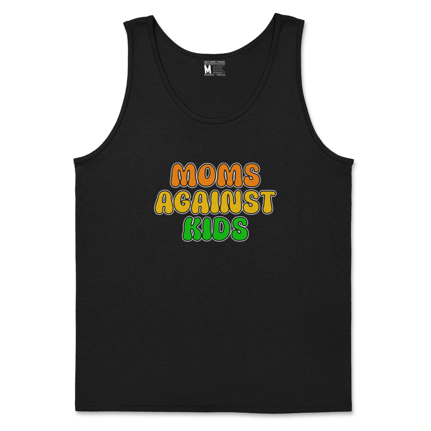 Gildan SoftStyle Tank Top Moms Agianst Kids in Black