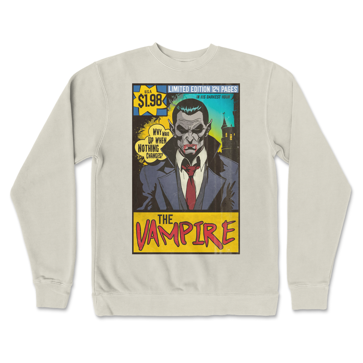 Independent Clothing Co. Crew Neck Sad Vampire in Bone