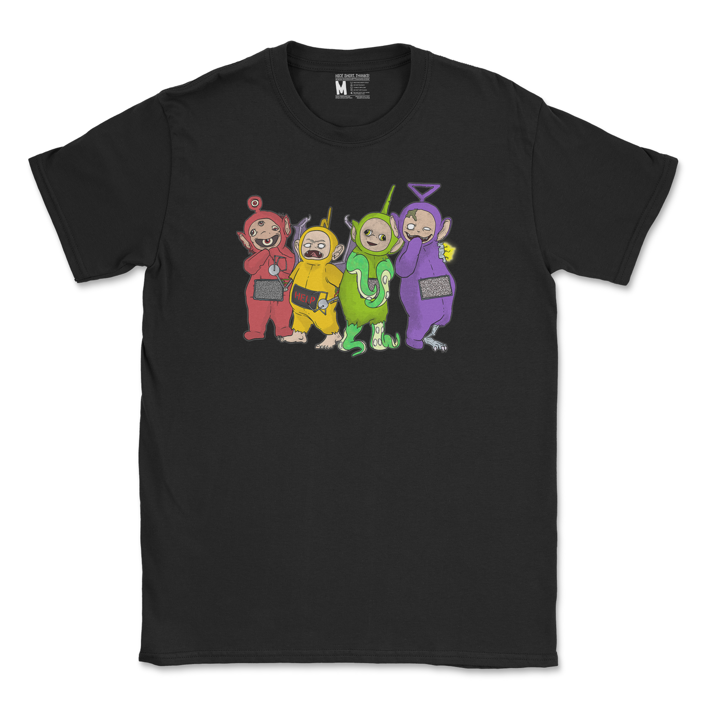 Gildan SoftStyle T-Shirt Telatubbies in Black