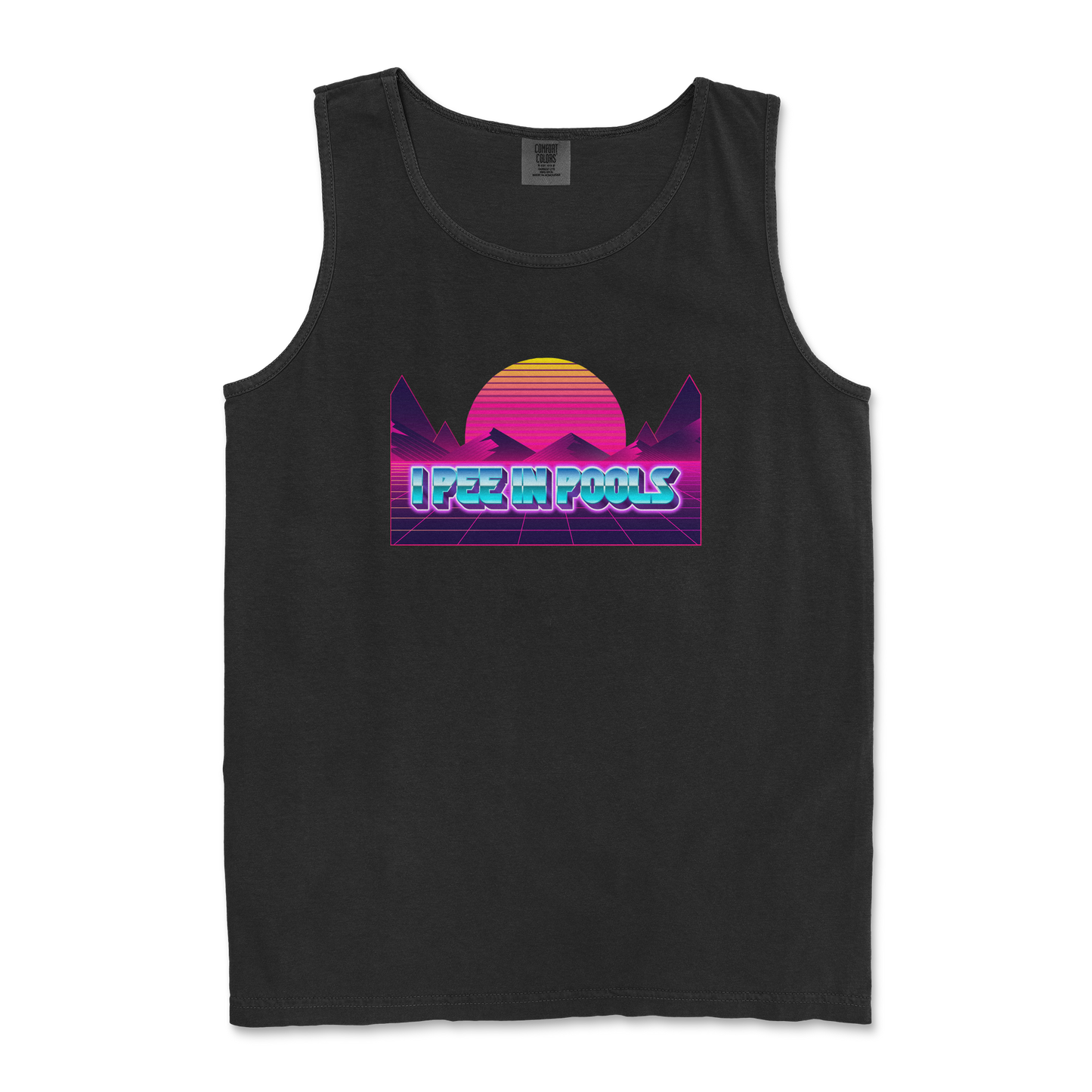Comfort Colors Tank Top I Pee in Pools in Black
