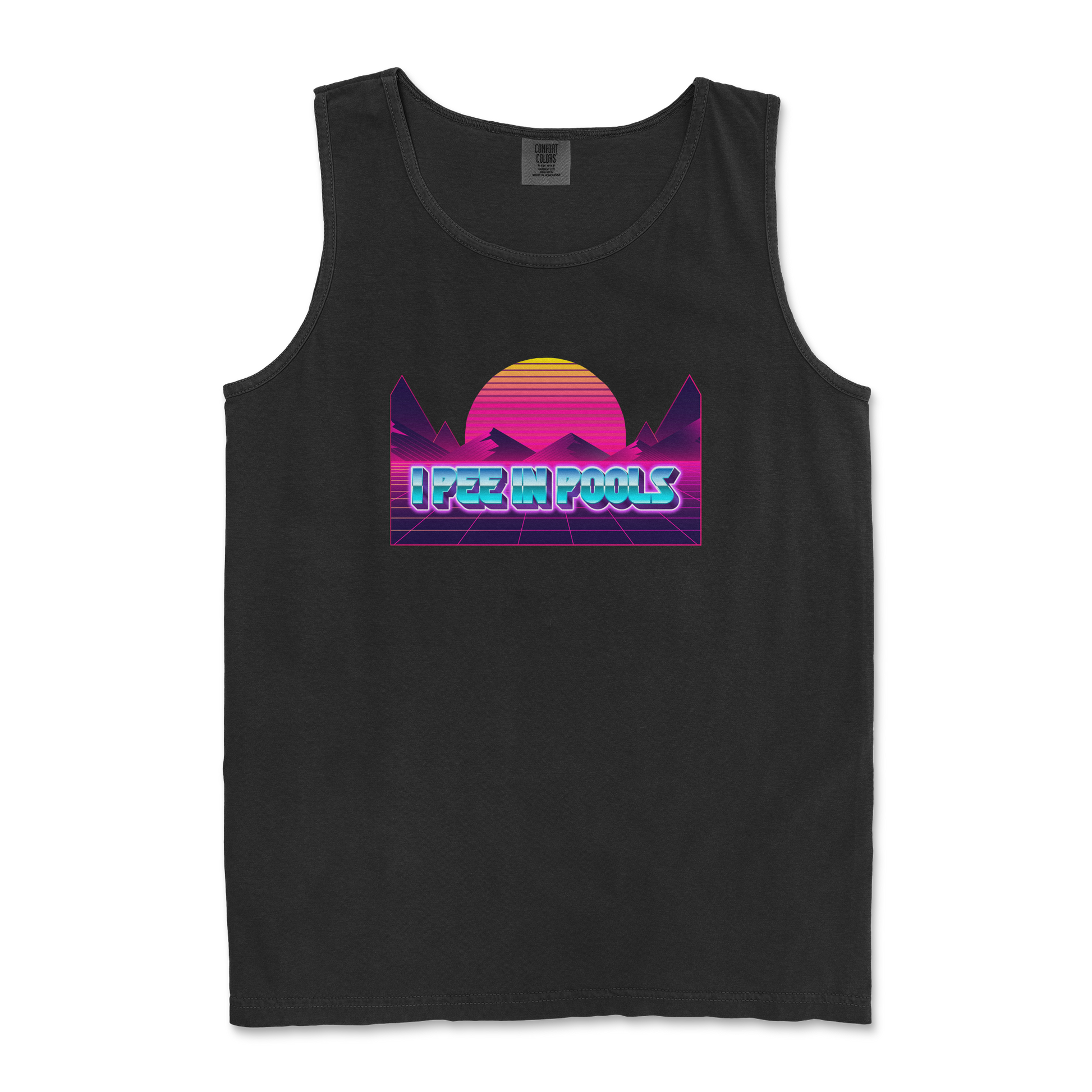 Comfort Colors Tank Top I Pee in Pools in Black
