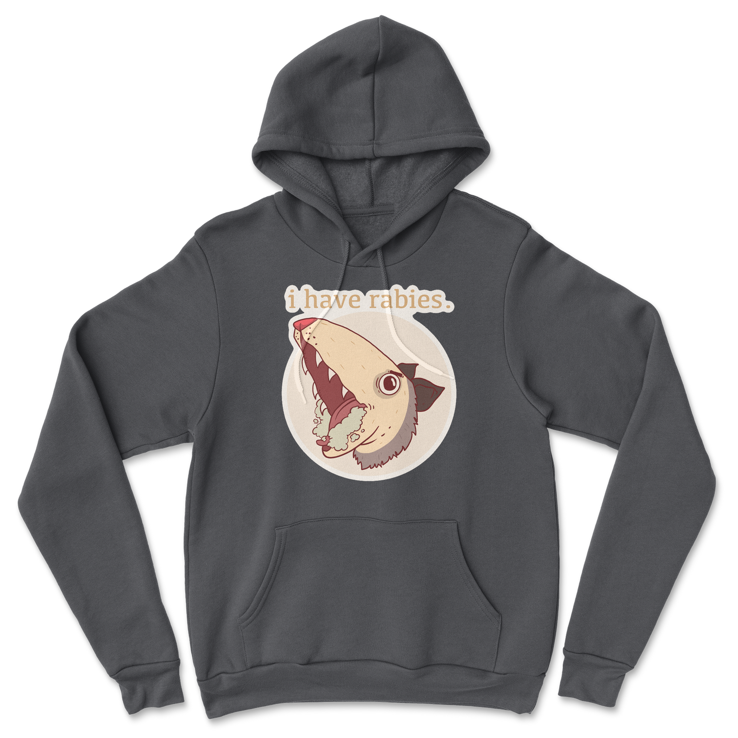 Heavy Blend Hoodie I Have Rabies in Black