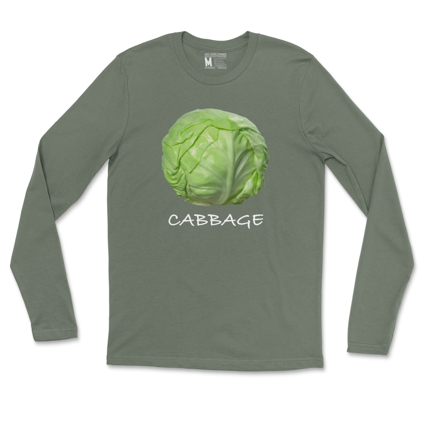 Gildan SoftStyle Long Sleeve Cabbage in Military Green