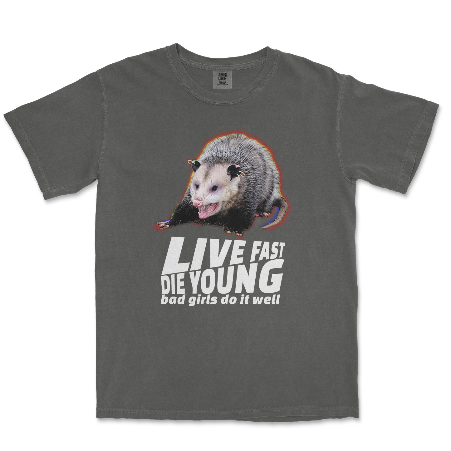 Comfort Colors T-Shirt Live Fast Die Young in Pepper
