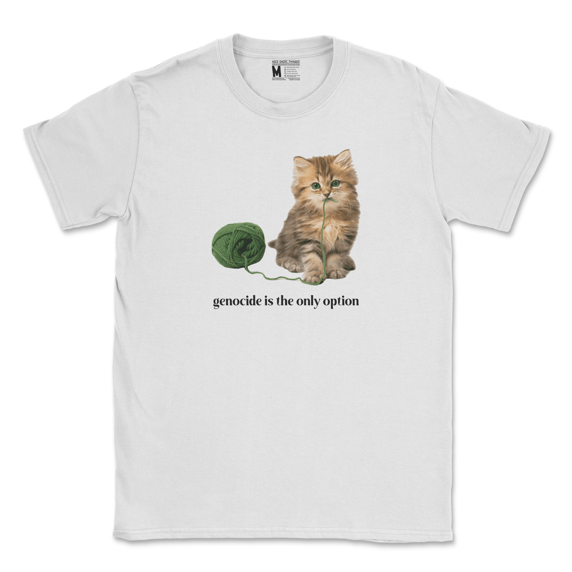 Gildan SoftStyle T-Shirt Genocide Kitty  in White