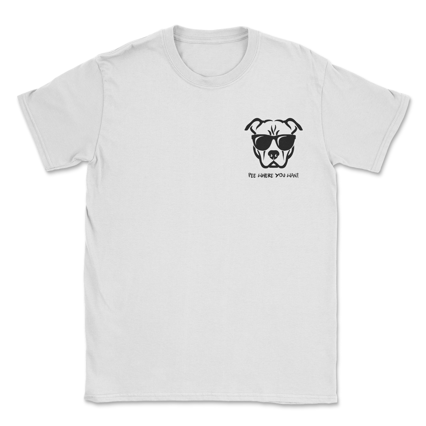 The Nice Shirt T-Shirt Pee Where You Want in White