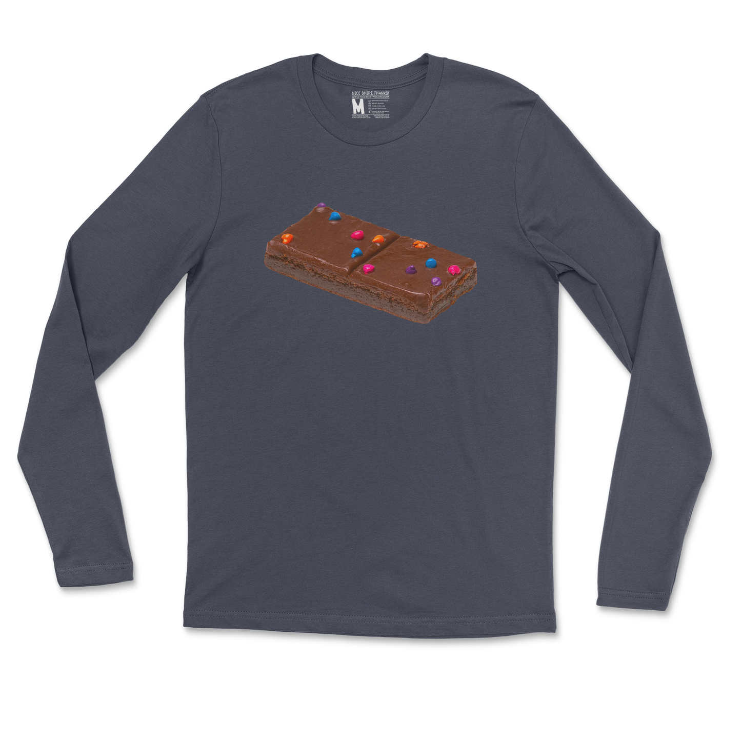 Gildan SoftStyle Long Sleeve Mmmmm Yummmm in Navy