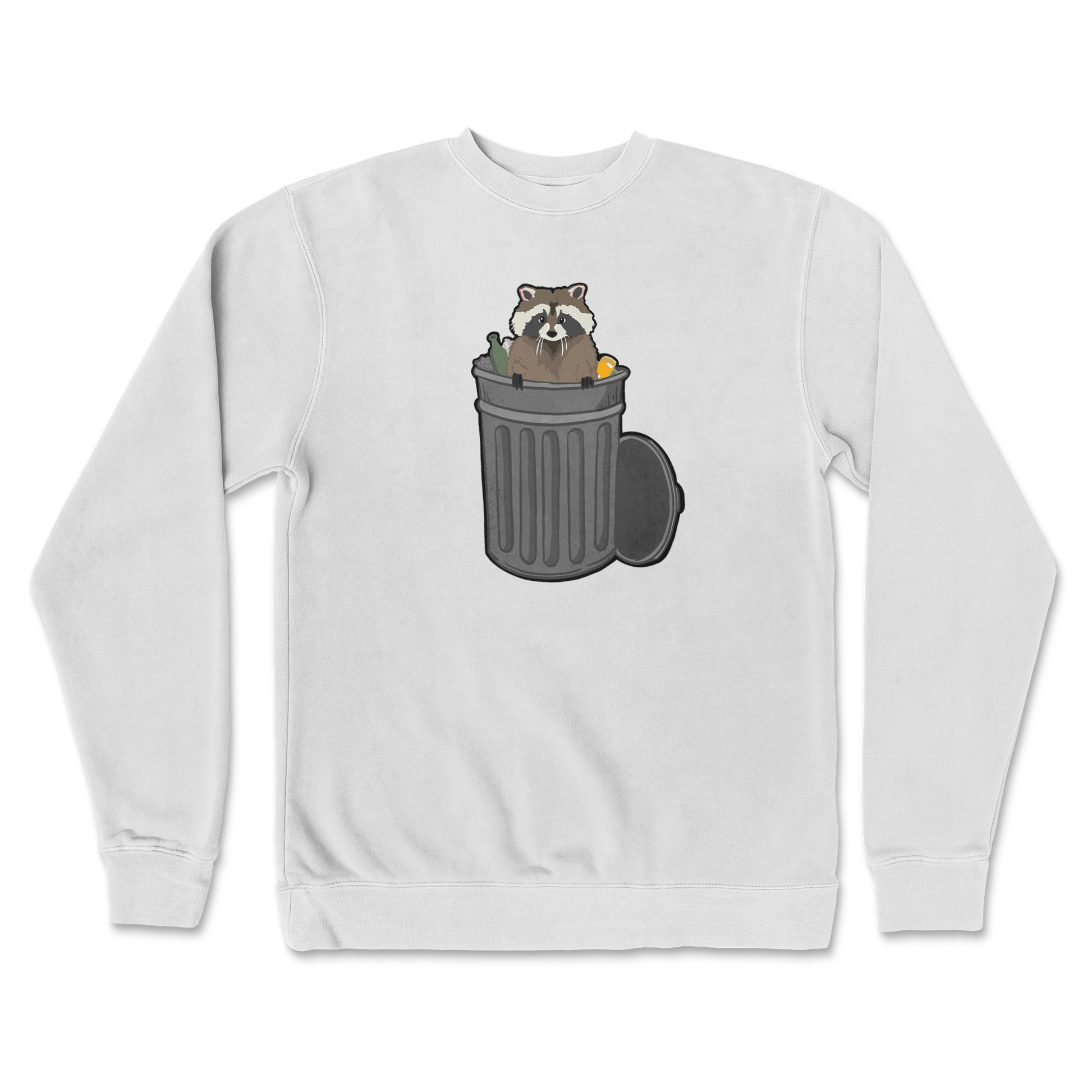 Independent Clothing Co. Crew Neck Trash Panda Enthusiast in White