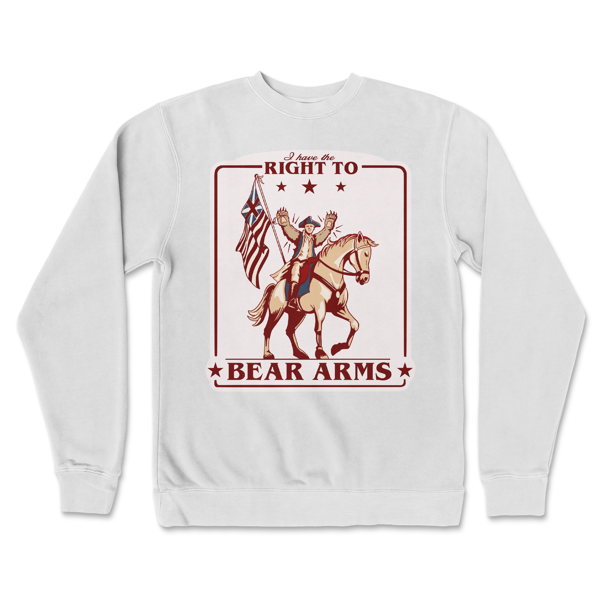 Independent Clothing Co. Crew Neck Right to Bear Arms in White
