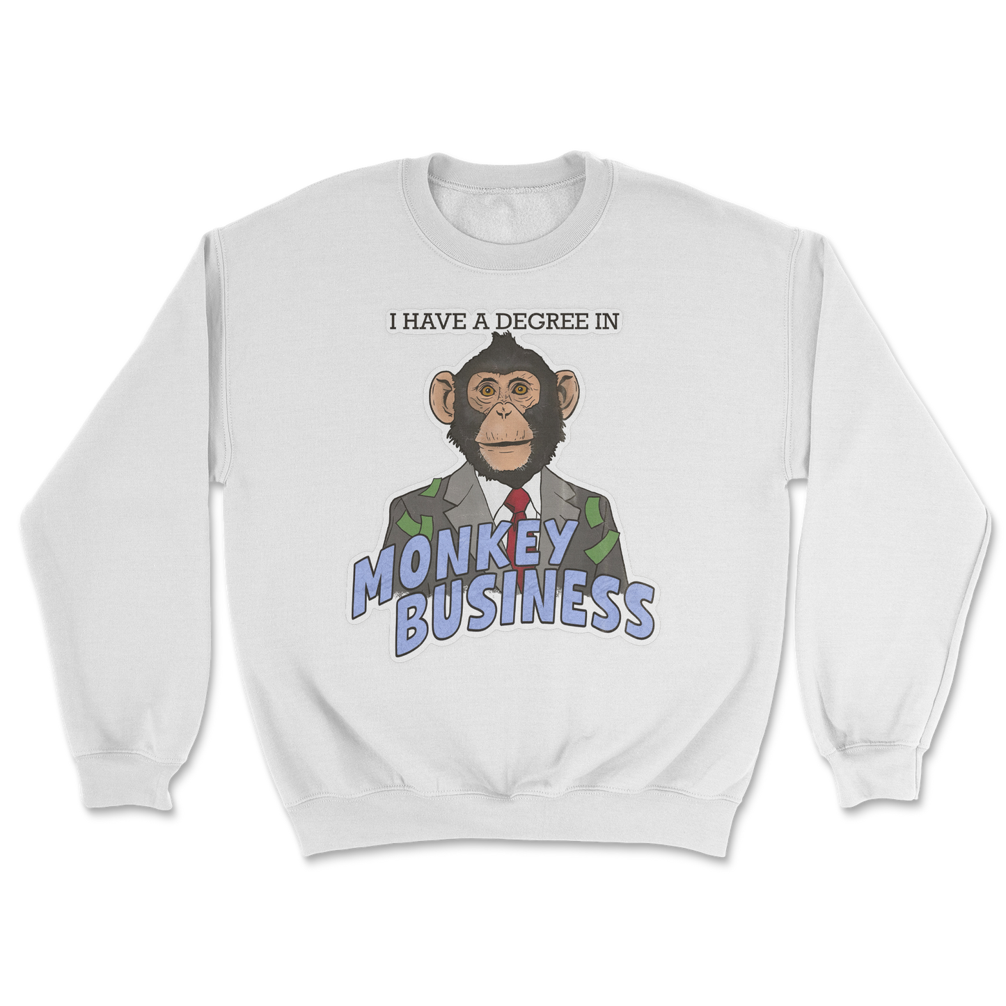 Heavy Blend Crew Neck Monkey Business in White