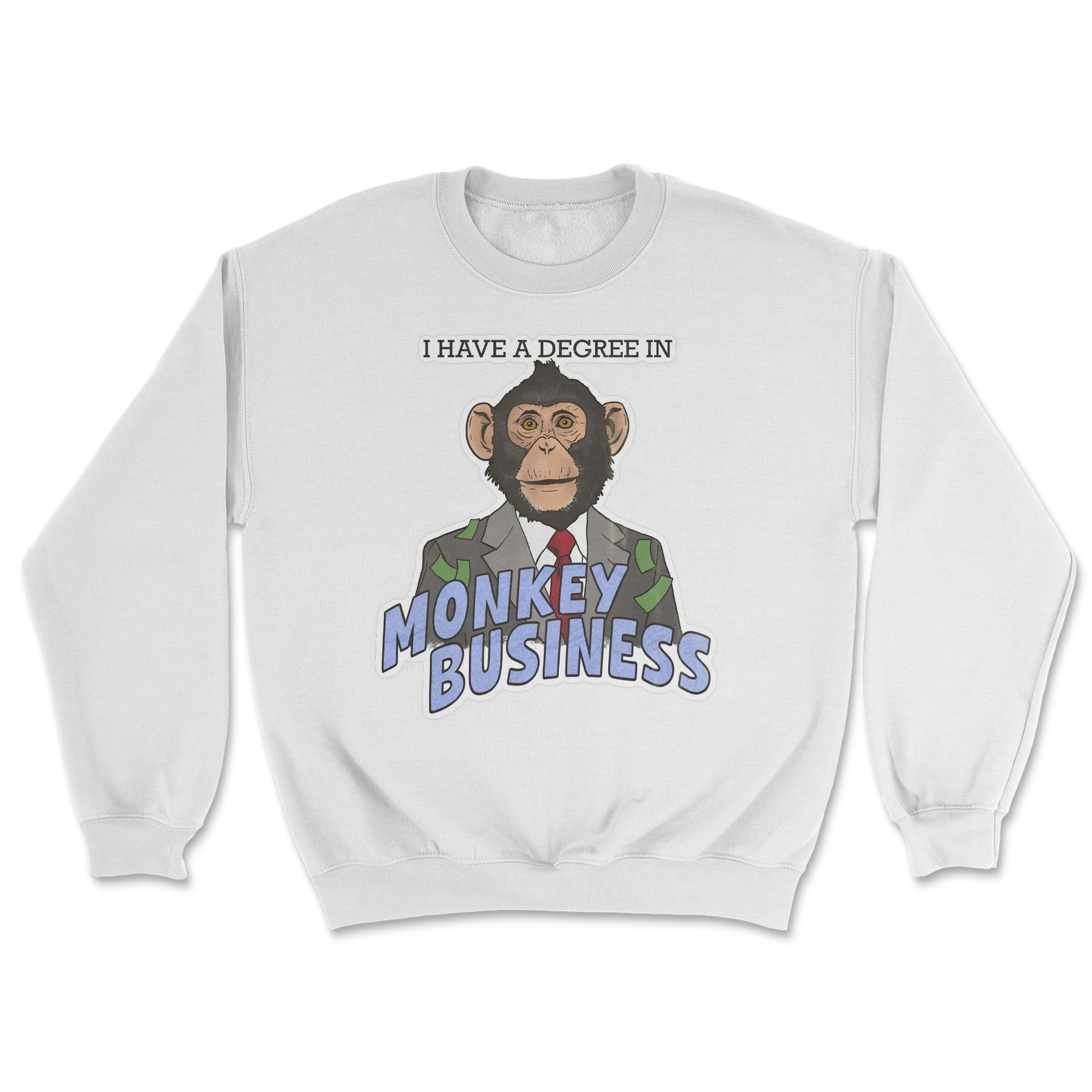 Heavy Blend Crew Neck Monkey Business in White