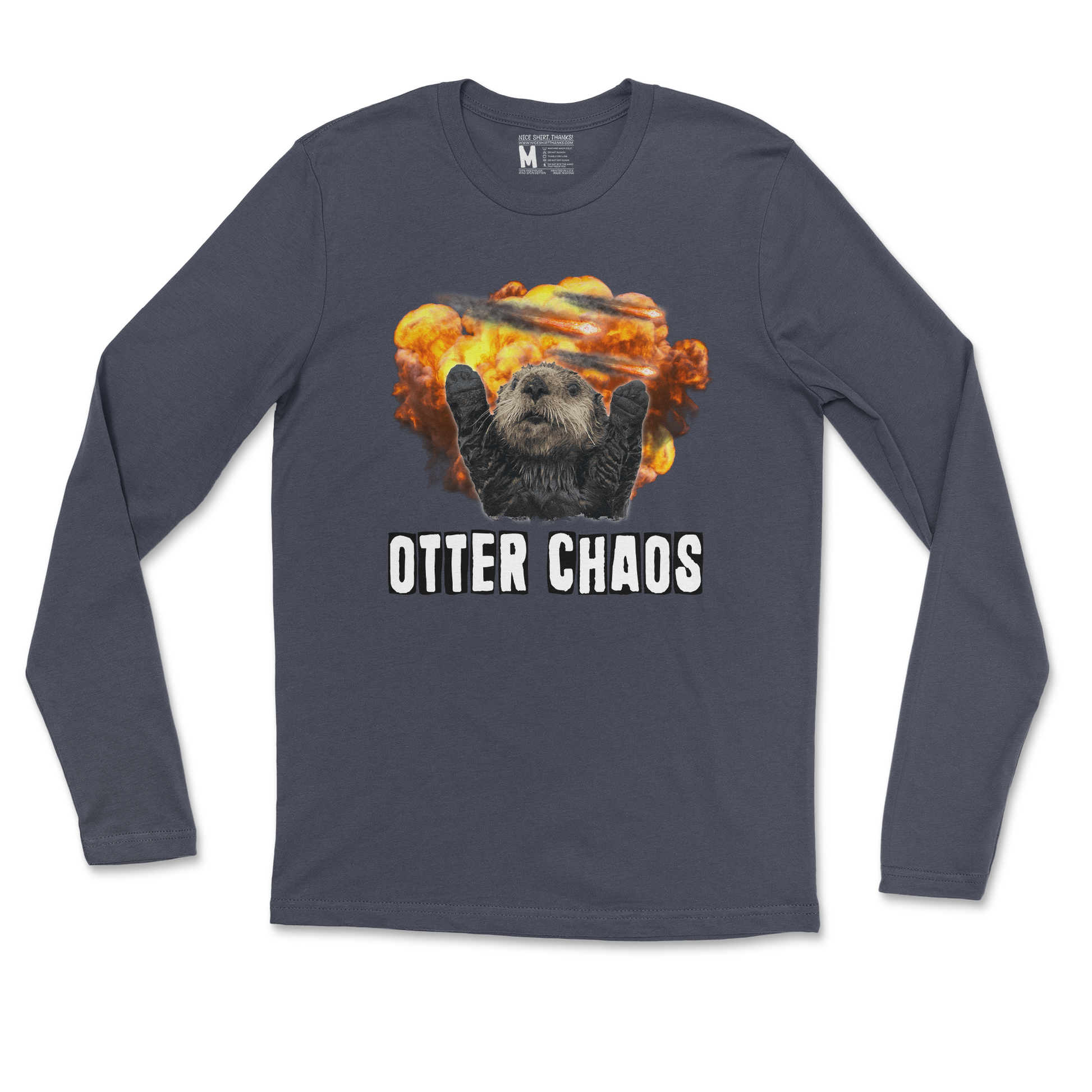Gildan SoftStyle Long Sleeve Otter Chaos in Navy