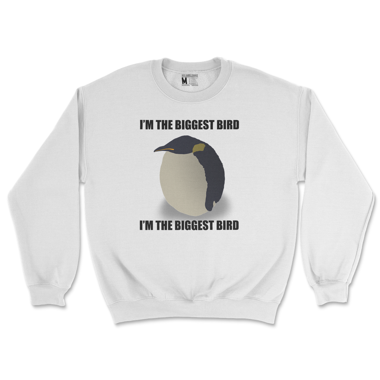 Gildan SoftStyle Crew Neck I Am The Biggets Bird in White