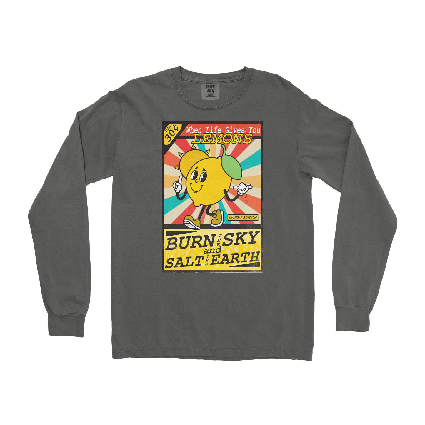 Comfort Colors Long Sleeve Life Gives You Lemons in Pepper