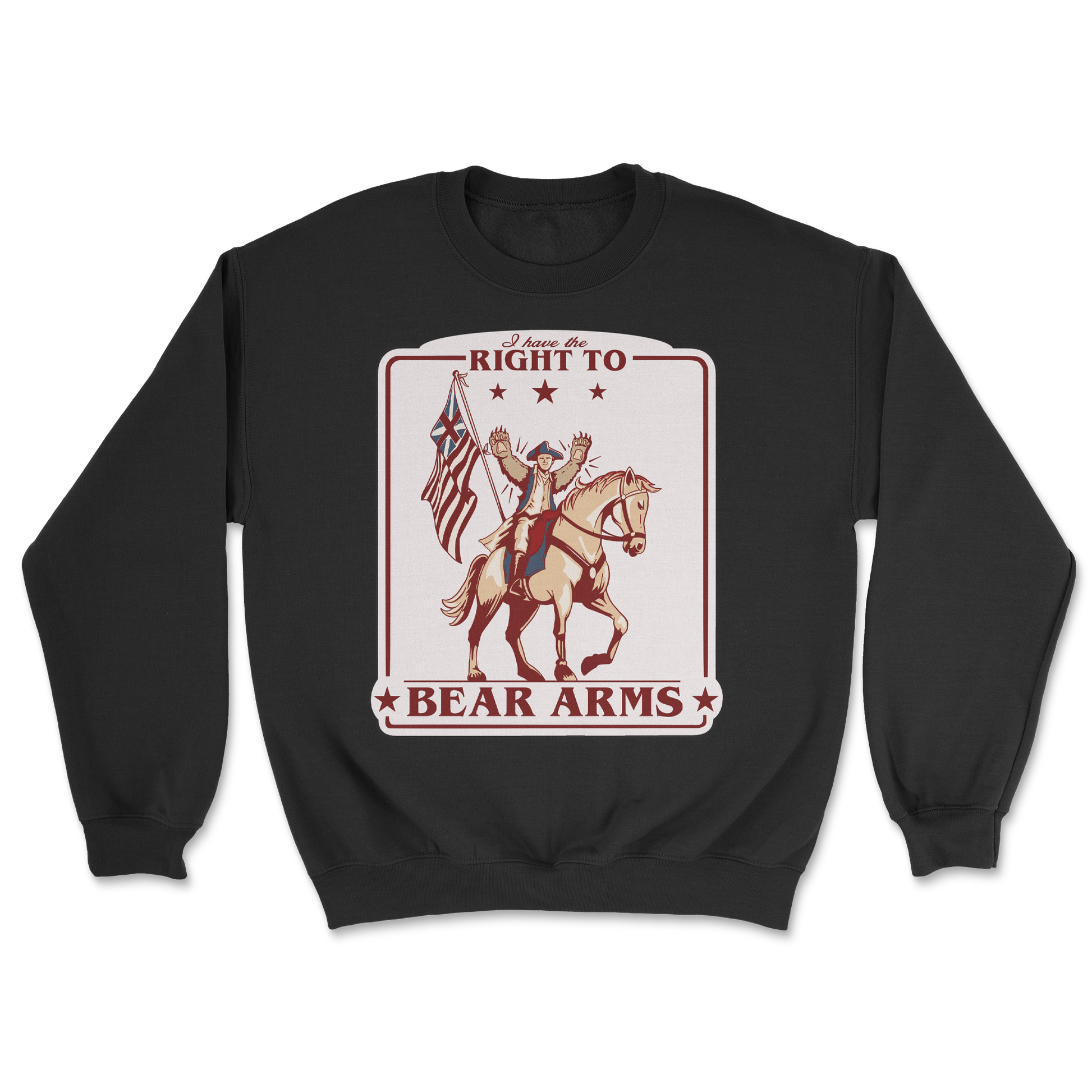 Heavy Blend Crew Neck Right to Bear Arms in Black