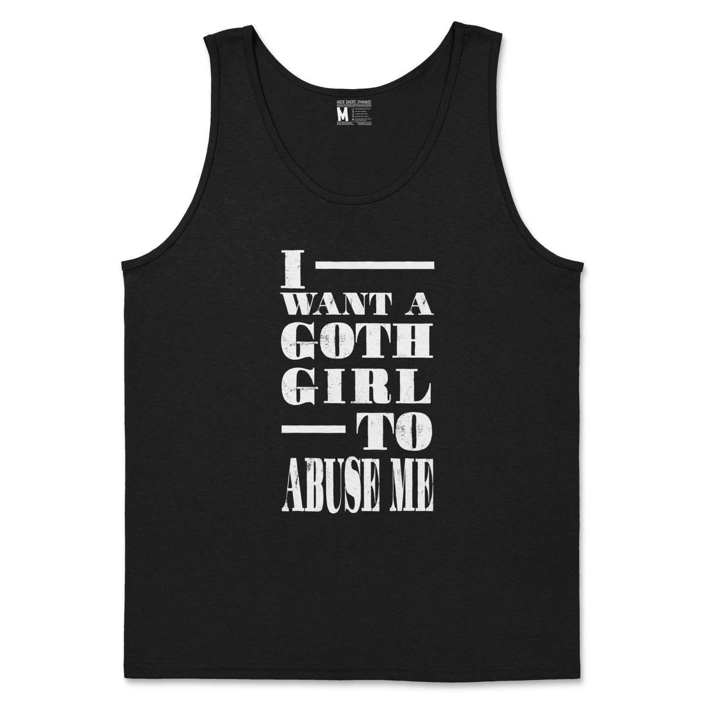 Gildan SoftStyle Tank Top I Want A Goth GF in Black