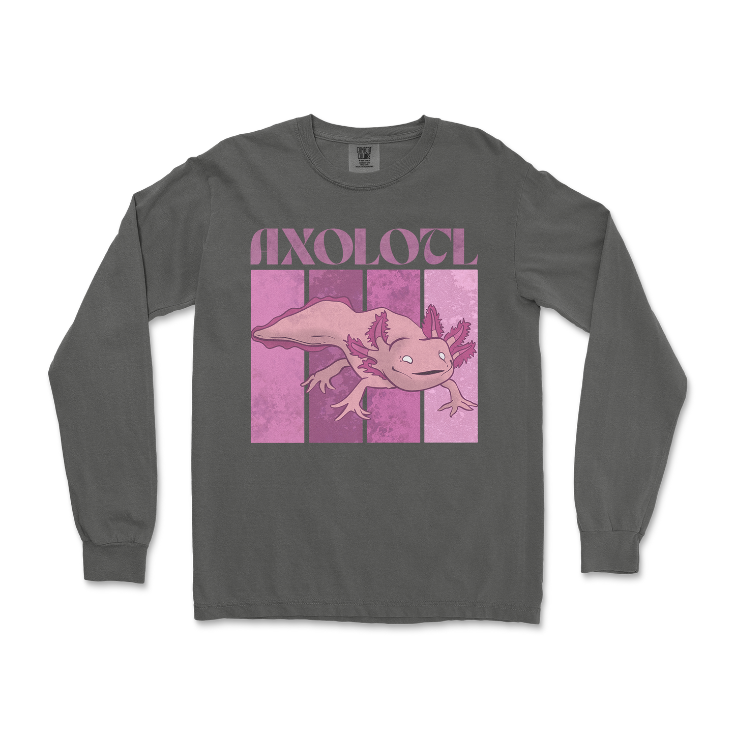 Comfort Colors Long Sleeve Axolotl in Pepper