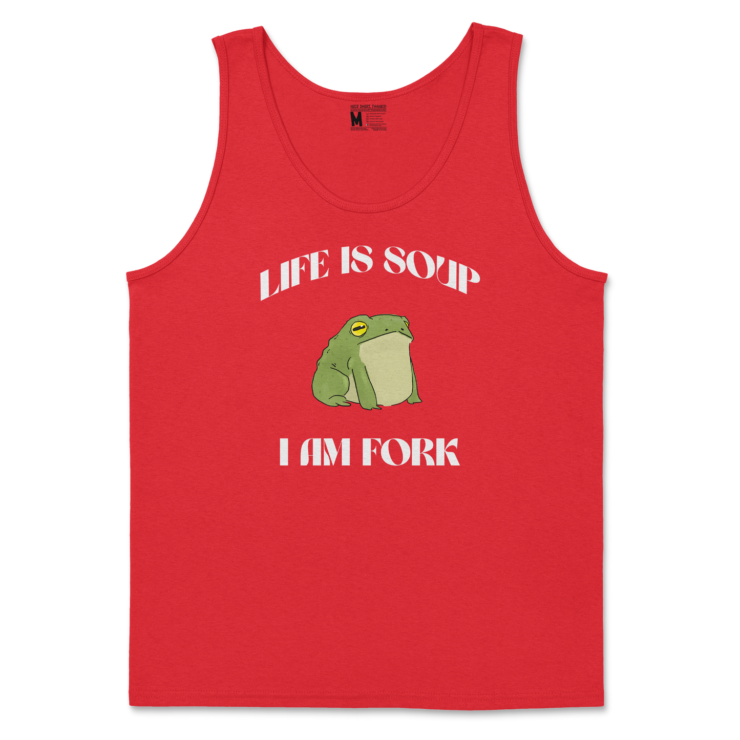 Gildan SoftStyle Tank Top I Am Fork in Red