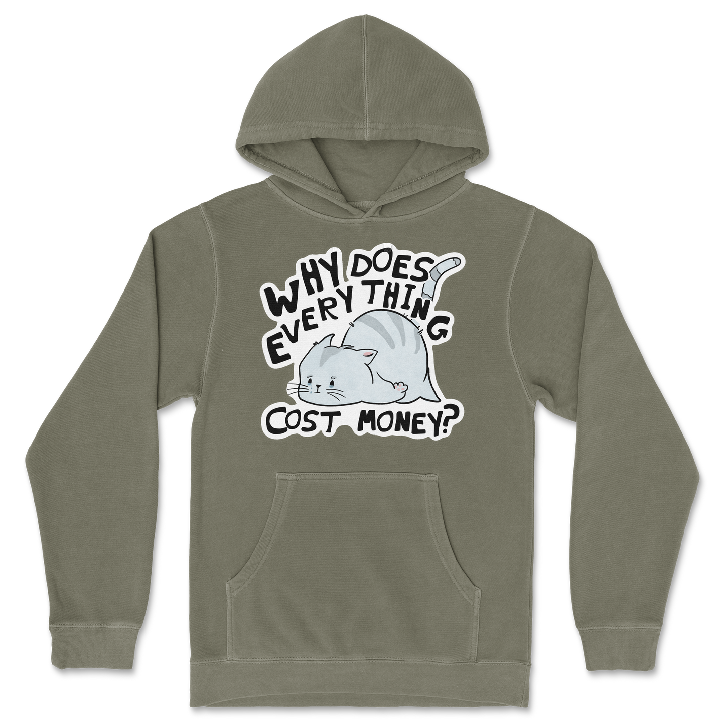 Independent Clothing Co. Hoodie Broke Cat in Olive