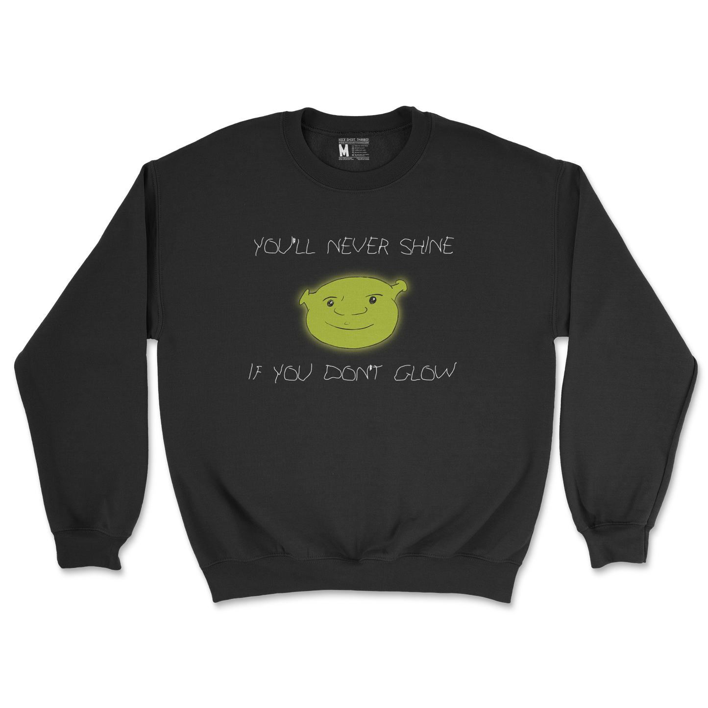 Gildan SoftStyle Crew Neck Shrekc in Black