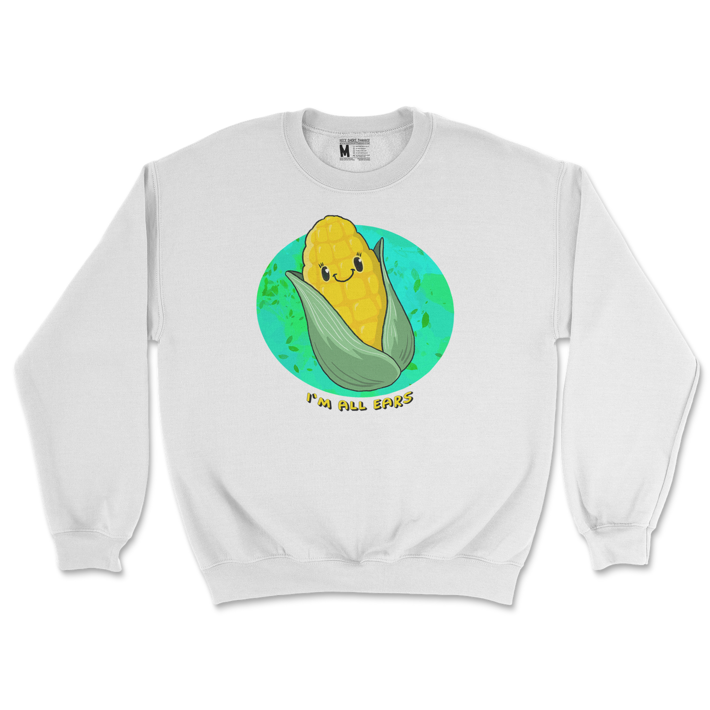 Gildan SoftStyle Crew Neck Mmm Corn in White