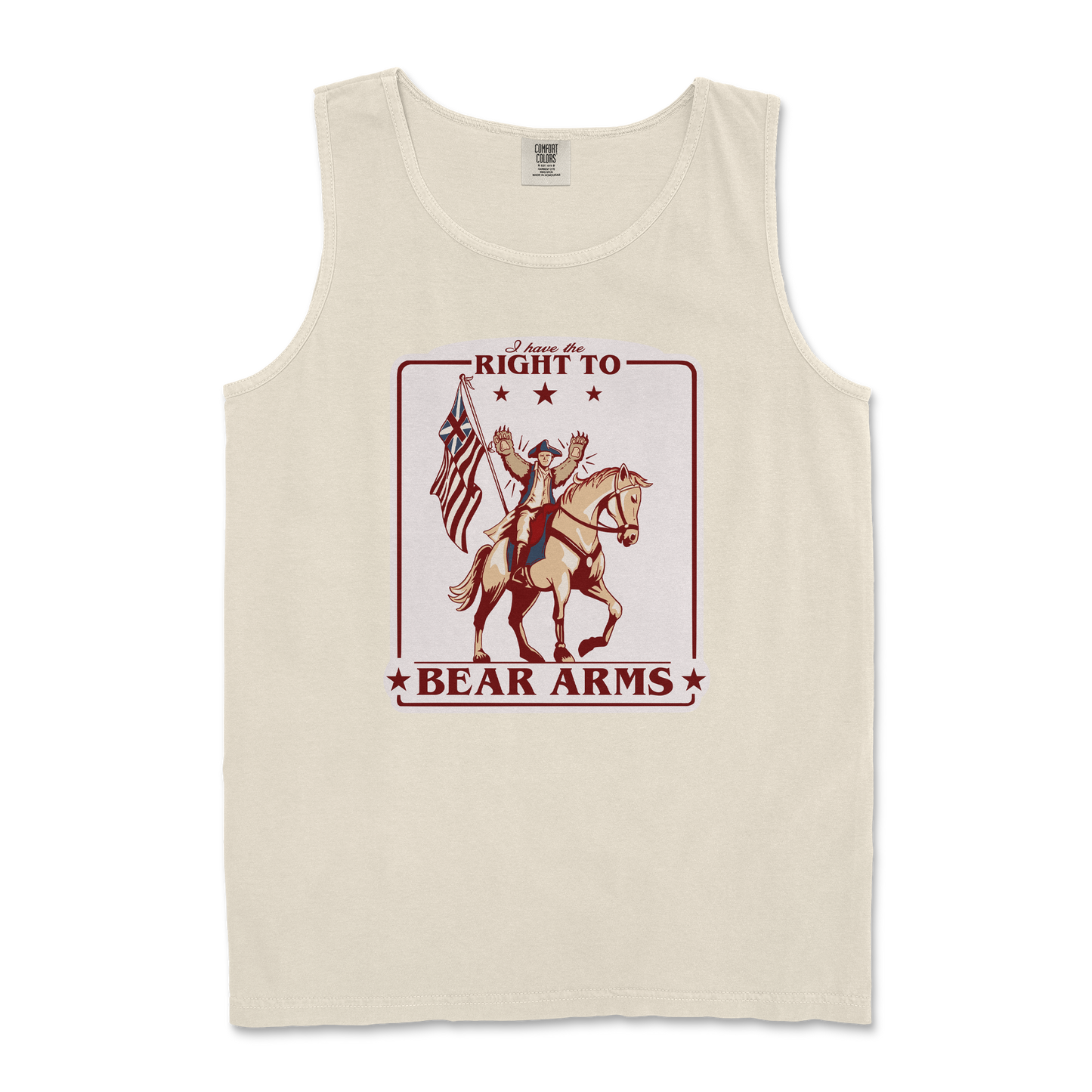 Comfort Colors Tank Top Right to Bear Arms in Ivory