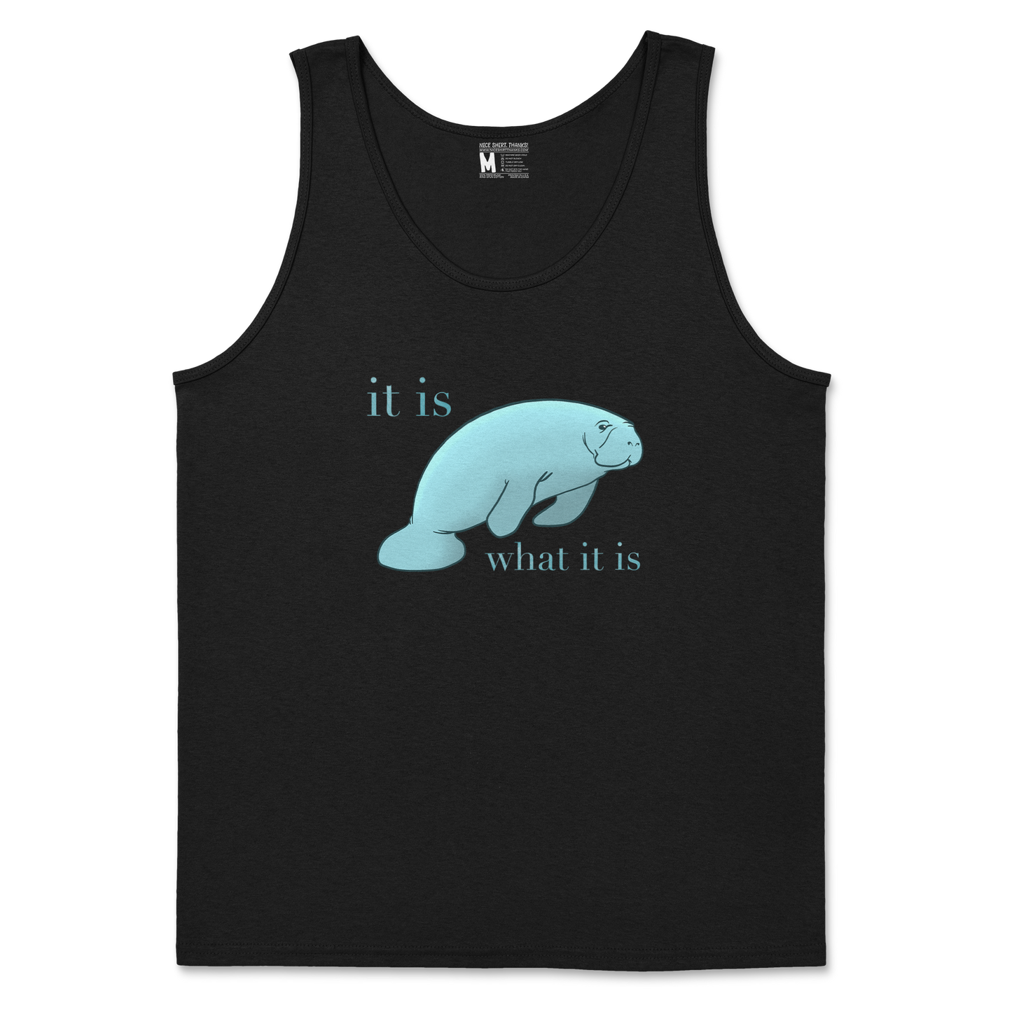 Gildan SoftStyle Tank Top Manatee in Black