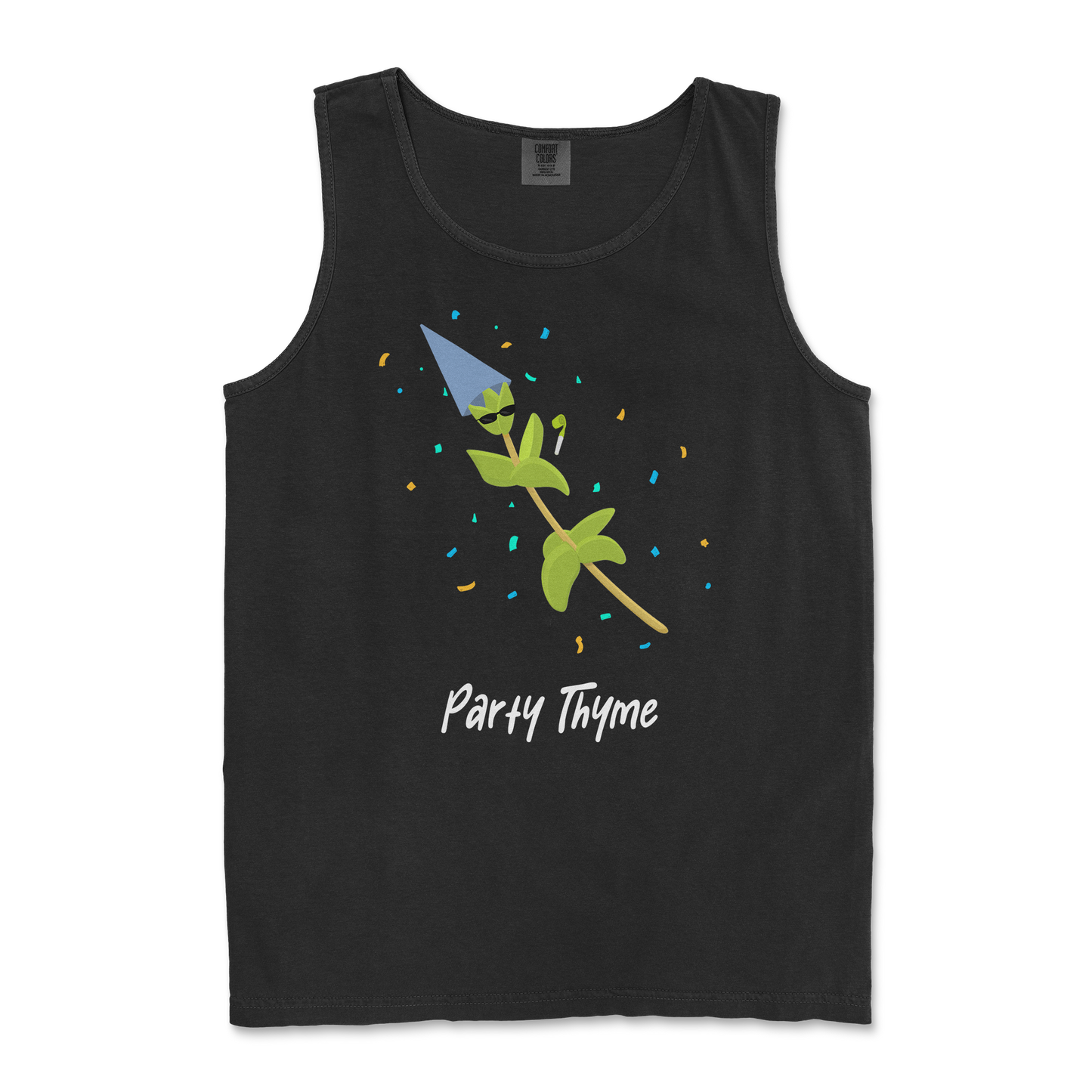 Comfort Colors Tank Top Party Thyme in Black