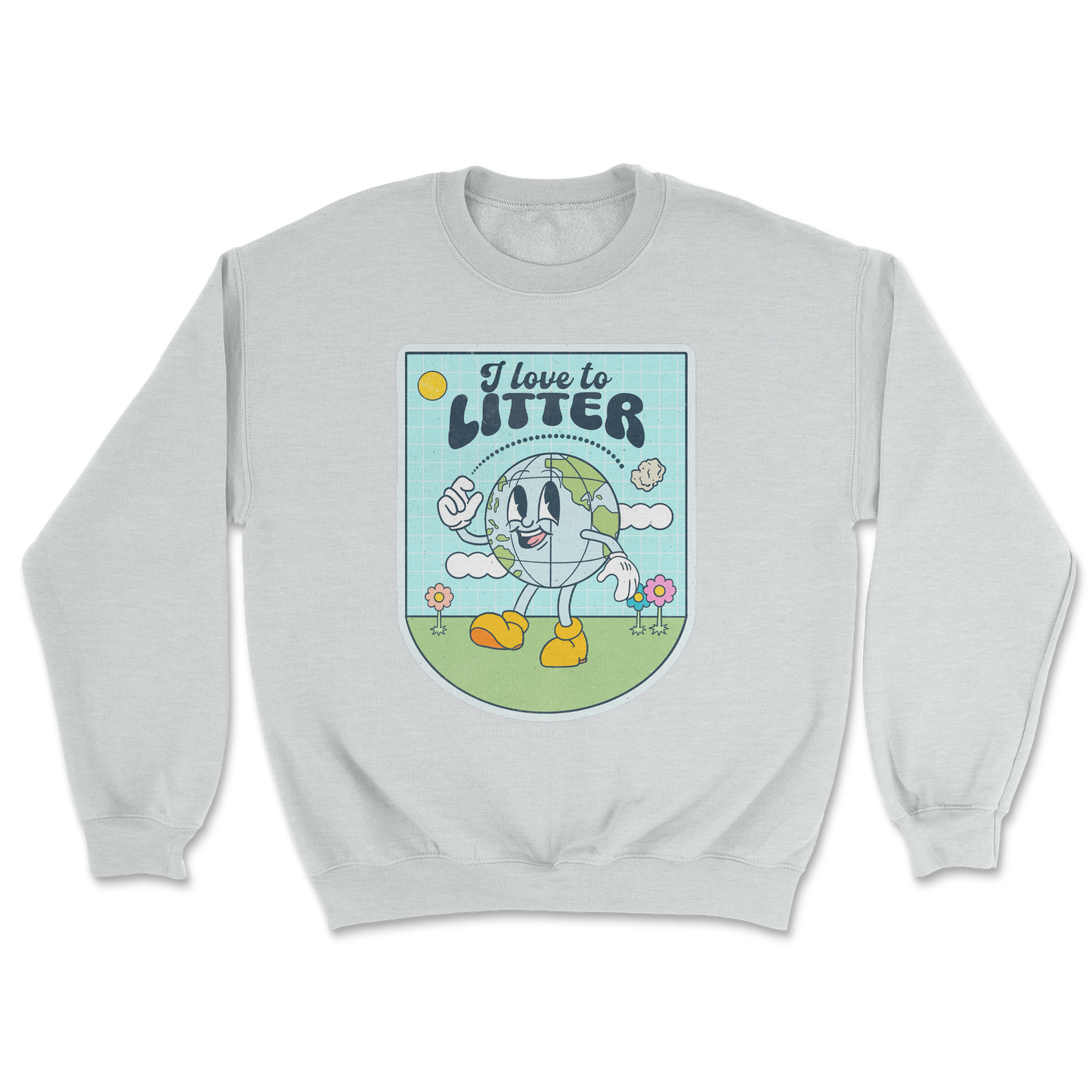 Heavy Blend Crew Neck Earth Day in Sports Grey