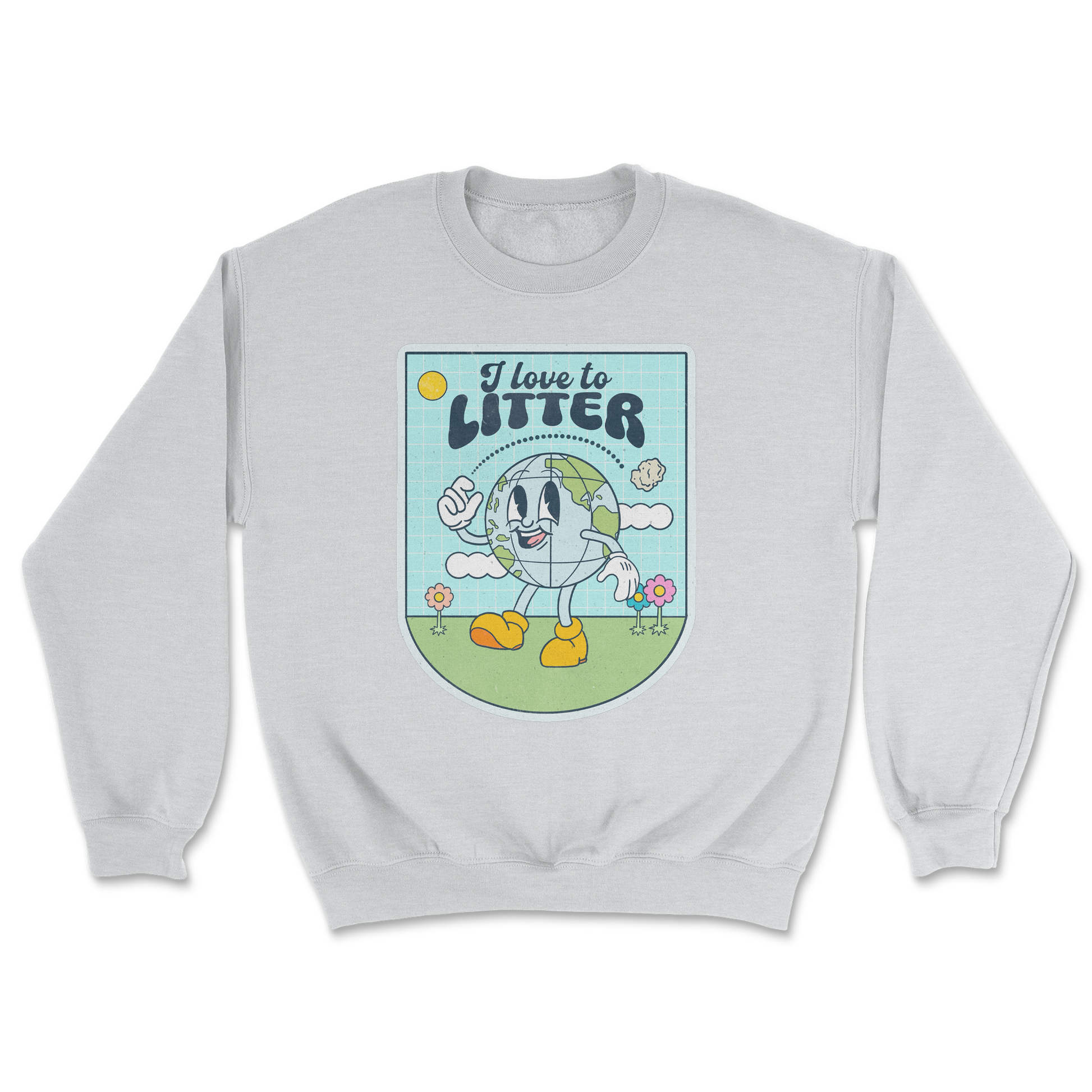 Heavy Blend Crew Neck Earth Day in Sports Grey