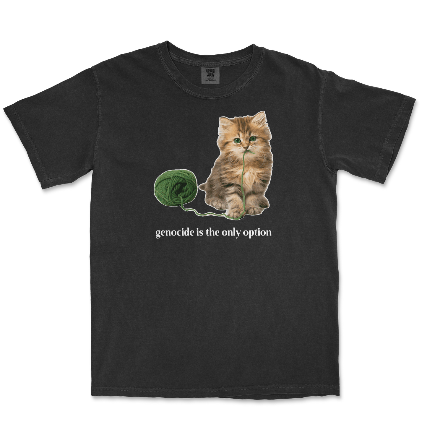 Comfort Colors T-Shirt Genocide Kitty  in Black