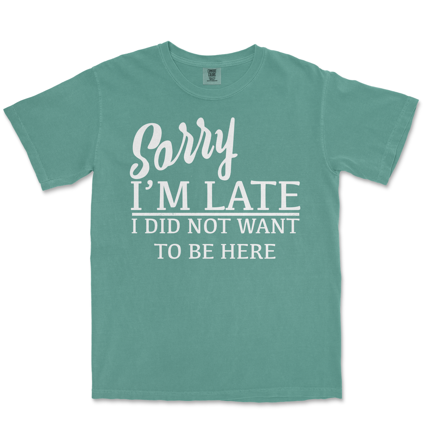 Comfort Colors T-Shirt Late in Light-Green