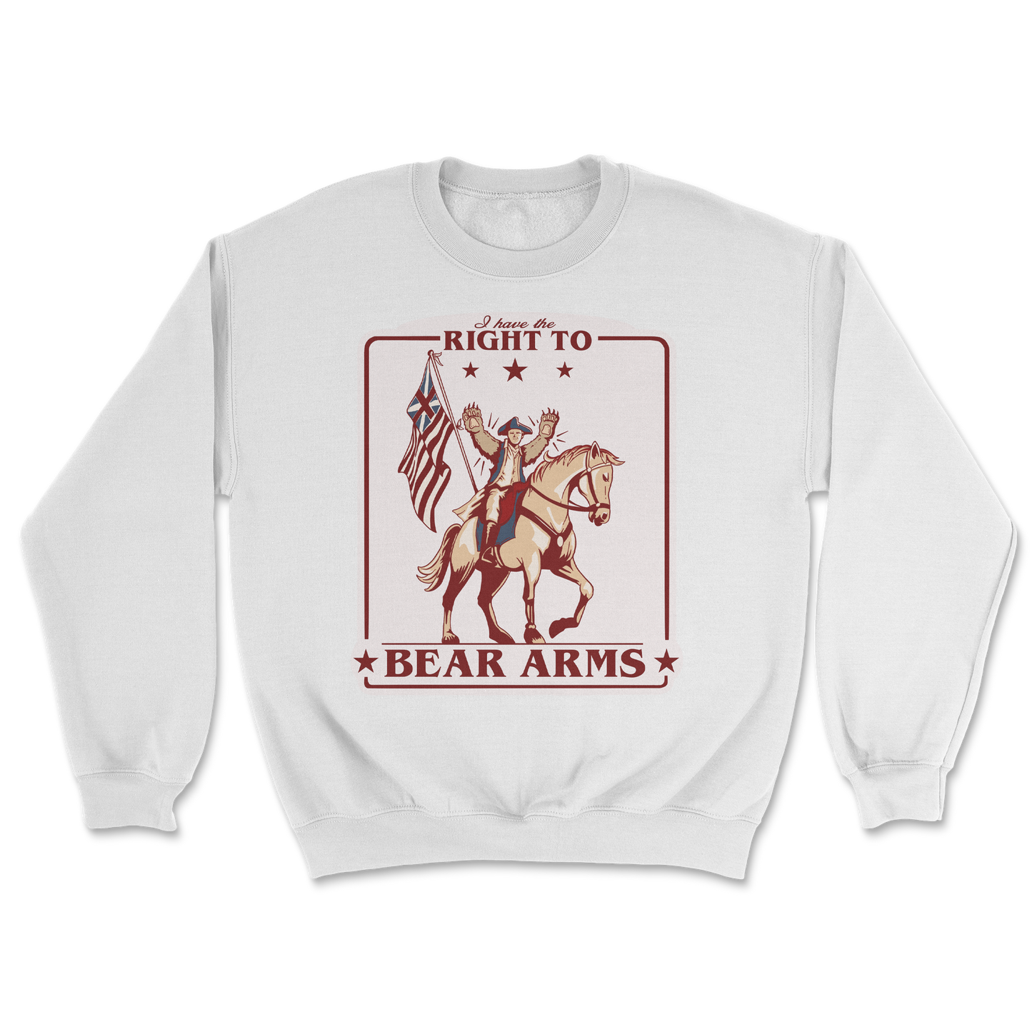 Heavy Blend Crew Neck Right to Bear Arms in White