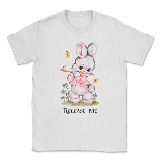 Heavy Blend T-Shirt Cute Bunny in White
