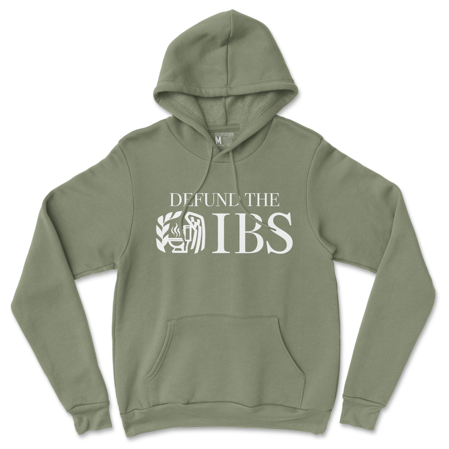 Gildan SoftStyle Hoodie Defund The IBS in Military Green