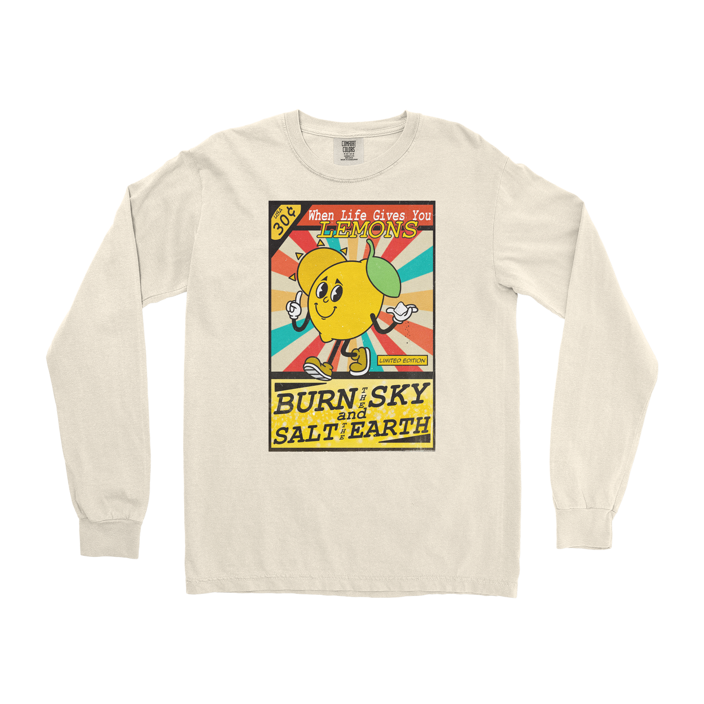 Comfort Colors Long Sleeve Life Gives You Lemons in Ivory