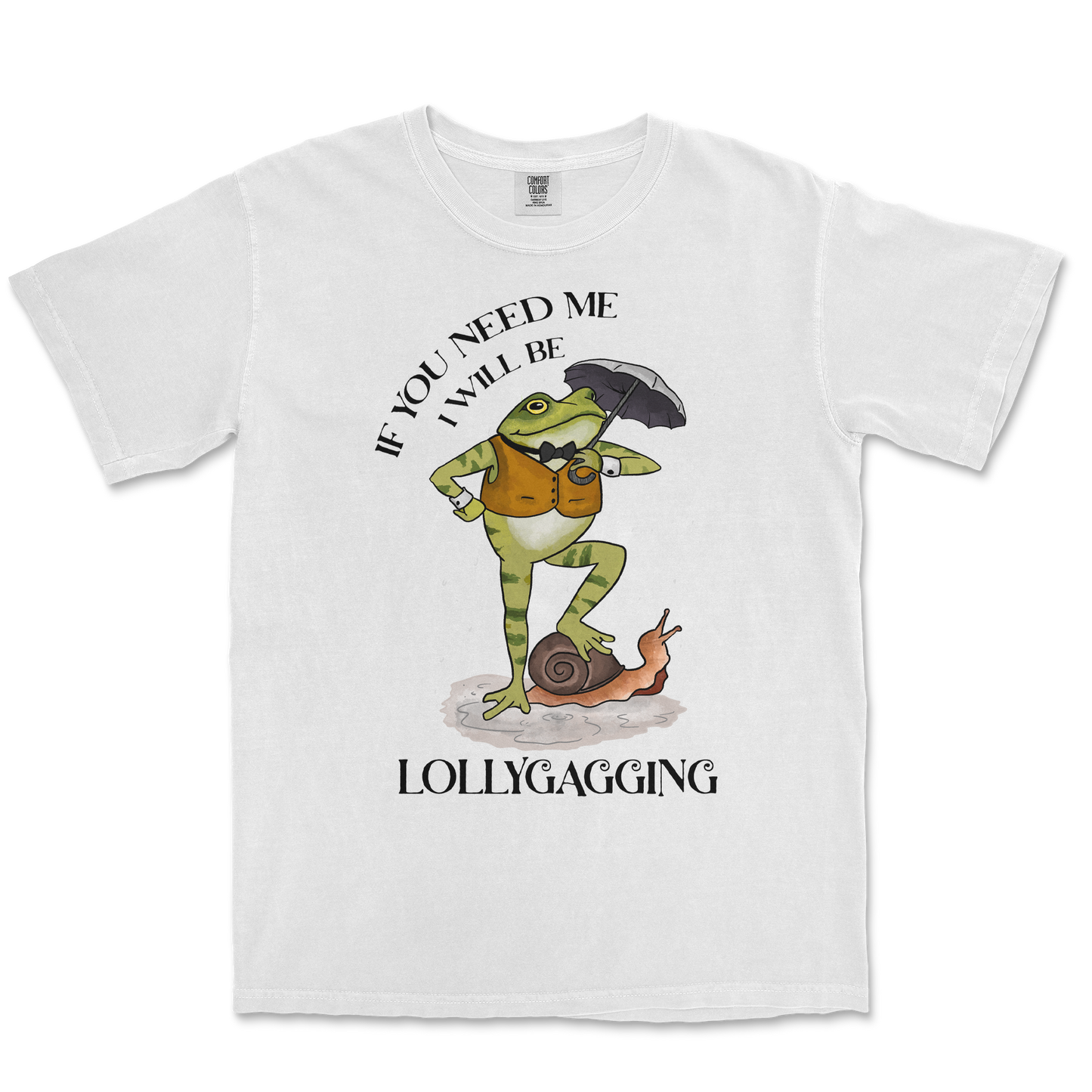 Comfort Colors T-Shirt Lollygagging in White